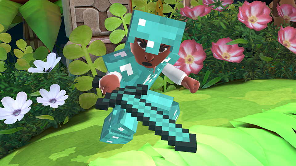 minecraft diamond armor and sword